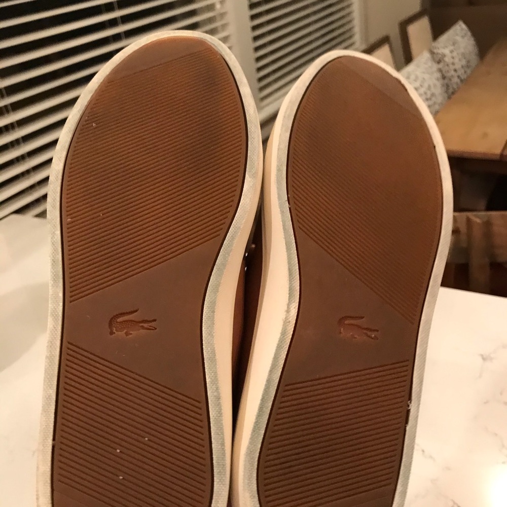 Lacoste Leather Sneakers- Size 10- Worn Once - Picture 6 of 6